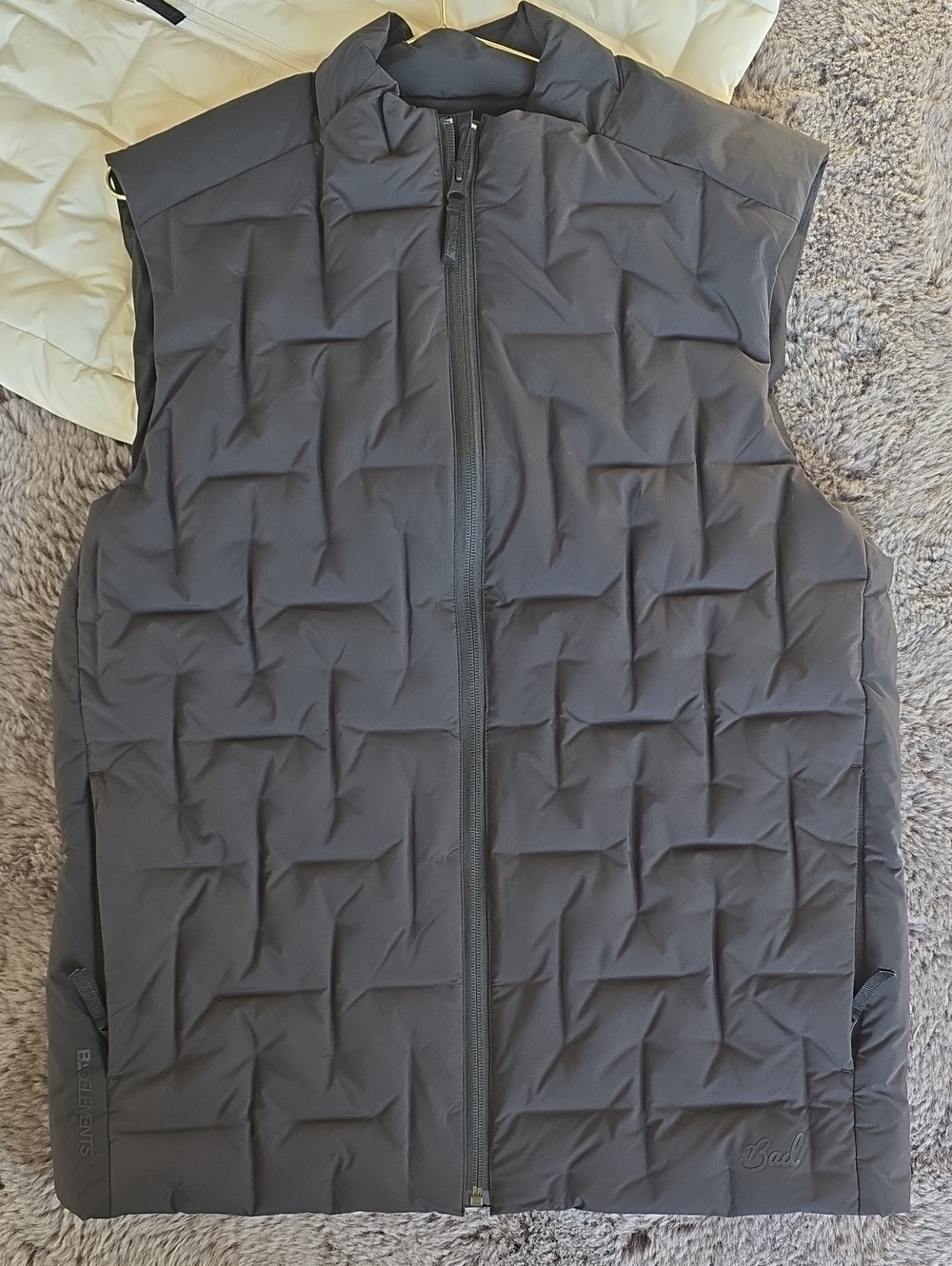 Bad Birdie Men's Quilted Sleeveless Puffer Golf Vest - Black Medium